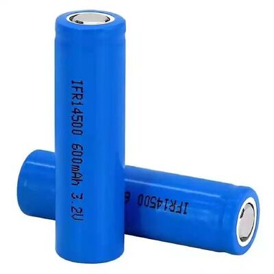14500 3.2V 600mAh Cell Rechargeable Lithium Lifepo4 Battery For High Powered Flashlights