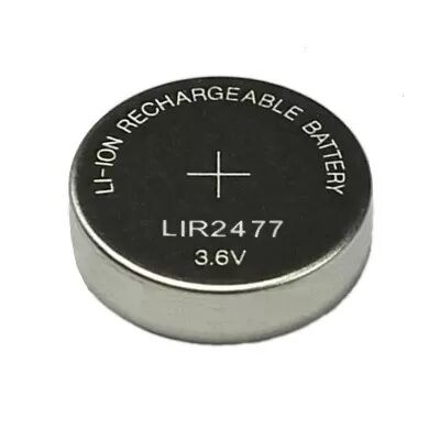 LIR2477 Lithium Ion Rechargeable Batteries 3.6V 200mAh Rechargeable Lithium Coin Cell