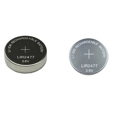 LIR2477 Lithium Ion Rechargeable Batteries 3.6V 200mAh Rechargeable Lithium Coin Cell