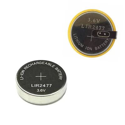 LIR2477 Lithium Ion Rechargeable Batteries 3.6V 200mAh Rechargeable Lithium Coin Cell