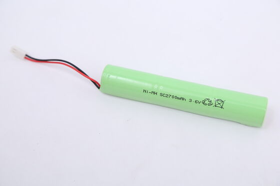 2700mAh 3.6V NImh Emergency Light Battery For High Energy Density