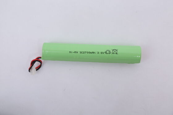 2700mAh 3.6V NImh Emergency Light Battery For High Energy Density