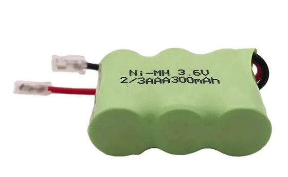 2/3AAA 3.6V 300mAh Ni Mh Rechargeable Battery Packs 500Cycles
