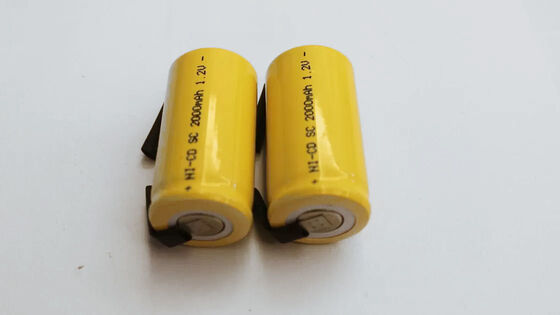 1.2V 2000mAh Cylindrical NICD Rechargeable Batteries For Power Tools