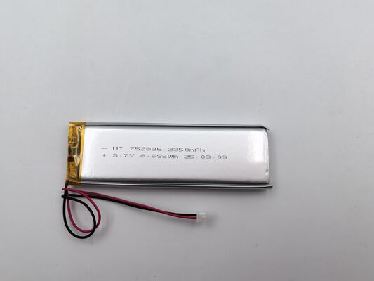 High-Capacity 2350mAh Li-Polymer Battery - Ultra Slim 7.5mm Thin, 3.7V Rechargeable Cell for Portable Smart Devices
