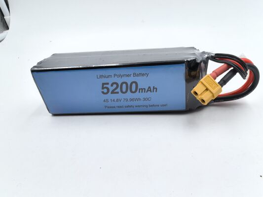 4S 14.8V 5200mAh 30C LiPo Battery - 79.96Wh Long Flight Time Drone Battery for Heavy Lift, Aerial Photography & Industrial UAVs, Airline Safe (<100Wh)