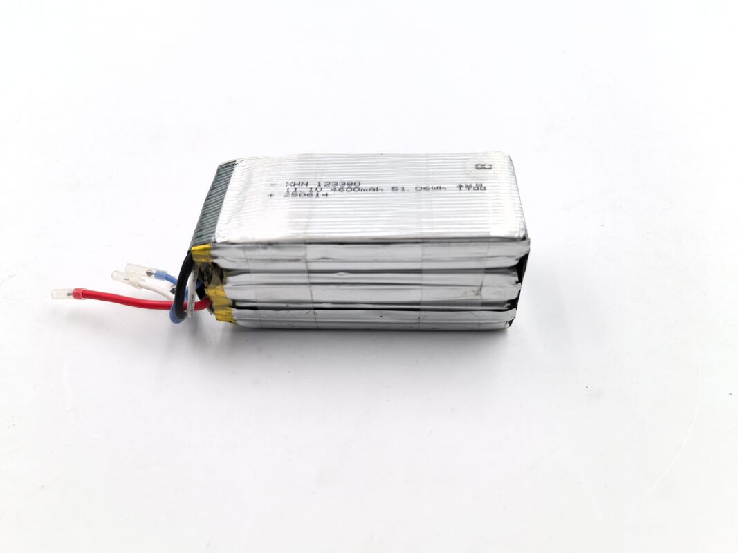 3S 11.1V 4600mAh LiPo Battery (123380) - Slim Profile 12x3.3x8cm for Narrow Mounting, 51Wh Long Range FPV Drone & Wing UAV Battery, XT60
