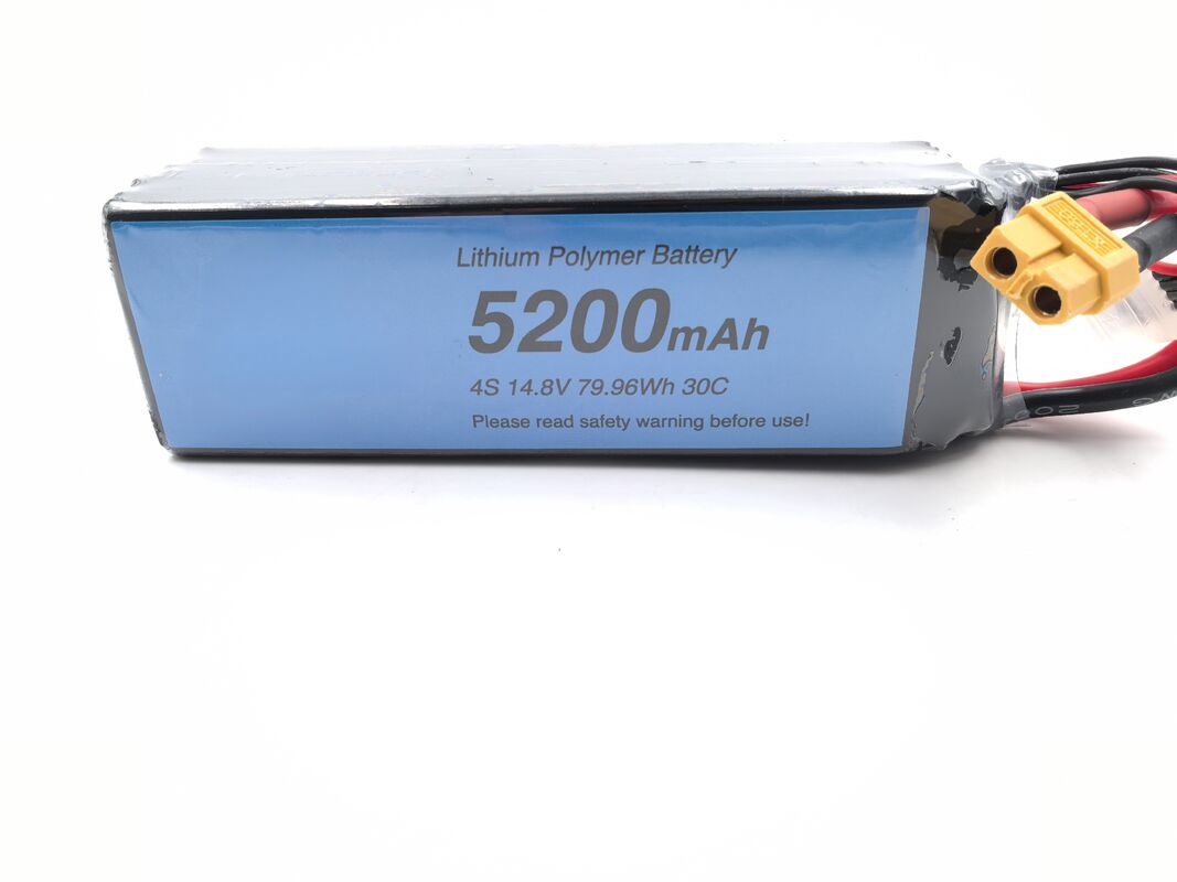 4S 14.8V 5200mAh 30C LiPo Battery - 79.96Wh Long Flight Time Drone Battery for Heavy Lift, Aerial Photography & Industrial UAVs, Airline Safe (<100Wh)